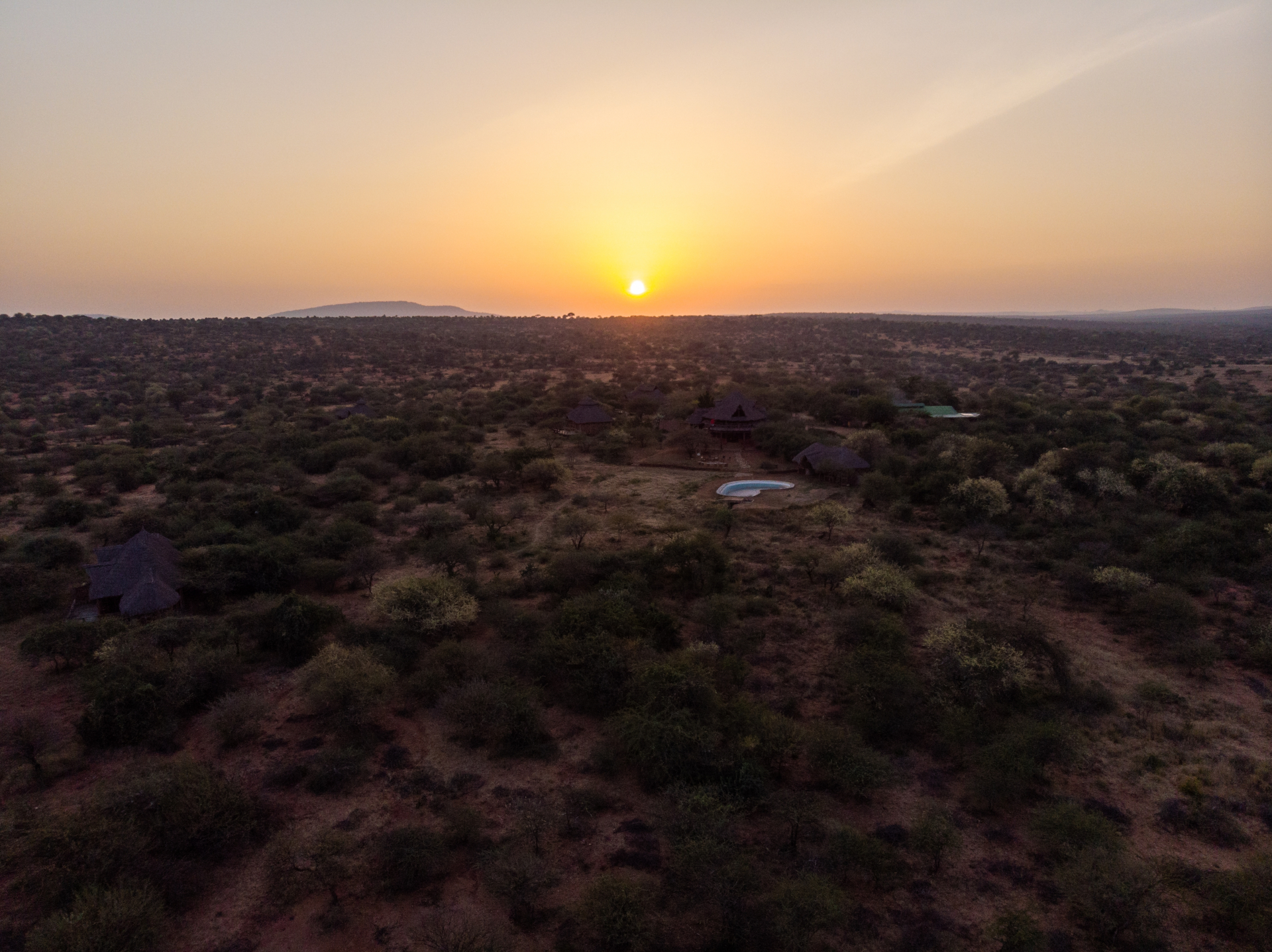 Bush camp at sunset in Dinokeng Game Reserve